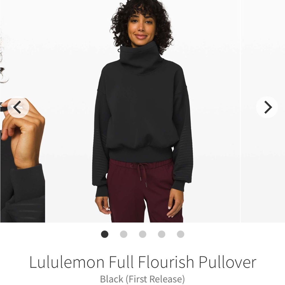 Lululemon Full Flourish Pullover in Black (First Release)